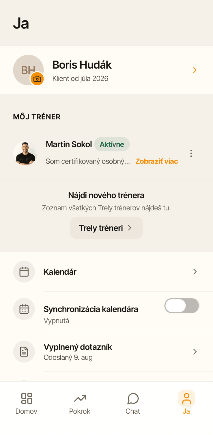 Tvoj tréner a tvoj kalendár